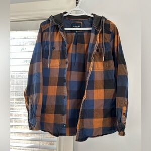 Plaid Hooded Flannel Shirt